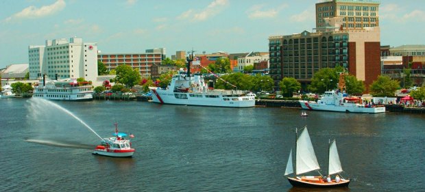 The inner harbor at Wilmington