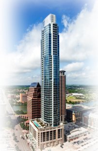 Fine American made carpets by Bloomsburg Carpet were chosen for many aspects of this high-end residential tower in Austin, TX