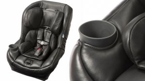 Your Baby Deserves a Luxurious Leather Carseat With a Sippy Cup Holder